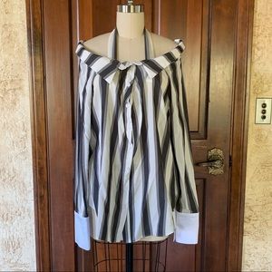 KENDALL + KYLIE - Boyfriend Button Up Shirt - S